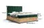 Elégant lit boxspring avec espace de rangement Pilio 22, Couleur : Noir / Chêne Golden Craft - Surface de couchage : 160 x 200 cm (l x L)