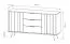 Commode / Couleur : Chêne Dunin / 3 tiroirs / Éclairage LED inclus / 154 x 40 x 83 cm / 2 portes / Fonction soft-close / 4 compartiments / Buffet / Pieds métalliques fins