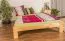 Lit simple / lit d'appoint en bois de pin massif, naturel A10, avec sommier à lattes - dimension 140 x 200 cm