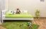 Lit enfant ou adolescent en pin massif blanc A21 | 120 x 200 cm | Design moderne | Incl. sommier