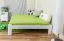 Lit futon / lit en bois de pin massif laqué blanc A10, sommier à lattes inclus - dimension 140 x 200 cm