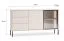 Buffet / Cachemire / Éclairage LED inclus / 3 tiroirs / Fonction push-to-open / 160 x 40 x 86 cm / 4 compartiments / Commode / 1 porte vitrée avec cadre en aluminium