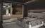Chambre à coucher complète - Set A Papauta, 7 pièces, Cachemire / Chêne foncé / Gris