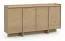 Commode sobre Illgau 01, Cremona - Brun clair, 90 x 200 x 38 cm, Avec 4 portes et 6 compartiments, Système Push-to-open, Finition de haute qualité, Système Soft Close