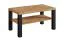 Table basse salon moderne Temerin 32a | Chêne Wotan & Noir mat | 100 x 55 x 51 cm | Grand espace de rangement