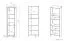 Vitrine Orivesi 06, Couleur : Blanc - Dimensions : 201 x 65 x 42 cm (h x l x p), avec 2 portes et 5 compartiments