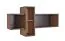 Étagère murale Sprimont 11, Couleur : Gris / Chêne - Dimensions : 55 x 110 x 29 cm (H x l x P)