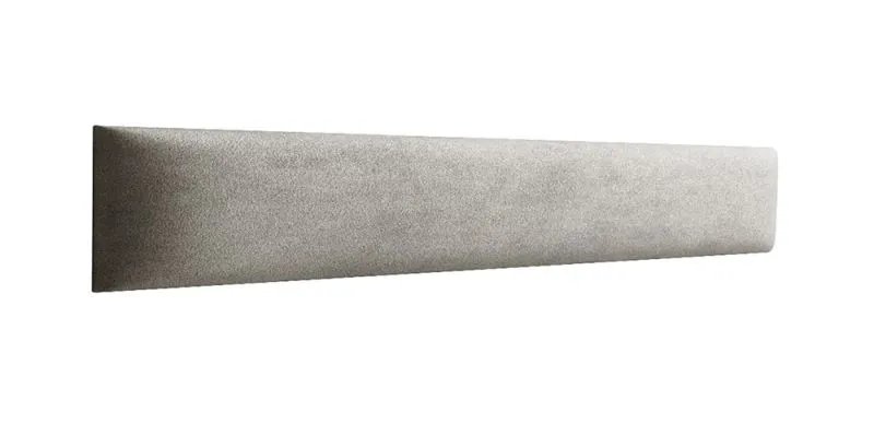 Panneaux rembourrés, lot de 10, Couleur : Gris, Revêtement : Velours, dimensions : 80 x 15 cm