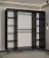 Armoire à portes coulissantes avec suffisamment d'espace de rangement Jotunheimen 190, couleur : noir - Dimensions : 208 x 200,5 x 62 cm (H x L x P)