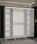 Armoire neutre à portes coulissantes avec 10 compartiments Jotunheimen 69, couleur : blanc - Dimensions : 208 x 200,5 x 62 cm (H x L x P)