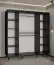 Armoire à portes coulissantes avec 10 compartiments Jotunheimen 82, couleur : noir - Dimensions : 208 x 200,5 x 62 cm (H x L x P)