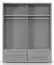 Armoire à portes battantes / armoire avec cadre Siumu 30, Couleur : Blanc / Blanc brillant - 226 x 187 x 60 cm (H x L x P)