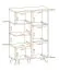 Commode avec fonction push-to-open Austgulen 03, couleur : 134 x 90 x 40 cm (h x l x p), avec sept compartiments