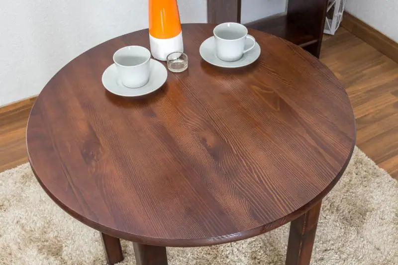 Table à manger Table de la salle à manger 70x70 cm Pin massif, Couleur: Noisette Abbildung