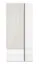 Armoire moderne à deux tiroirs Schilde 02, Couleur : Chêne Blanc / Blanc / Anthracite - dimensions : 195 x 90 x 53 cm (h x l x p)