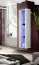 Meuble-paroi Salon Hompland 157, couleur : blanc - dimensions : 170 x 260 x 40 cm (h x l x p), avec éclairage LED bleu