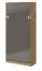 Lit armoire / Lit d'adolescent Garian 19 vertical, Couleur : Chêne / Gris - couchage : 90 x 200 cm (l x L)