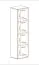 Vitrine suspendue en verre Raudberg 15, Couleur : Blanc / Noir - dimensions : 170 x 40 x 29 cm (h x l x p), avec quatre compartiments