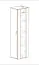 Vitrine en verre suspendue Raudberg 14, couleur : blanc - dimensions : 170 x 40 x 29 cm (h x l x p), avec éclairage LED