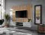 Meuble-paroi / Couleur : Gris Perla / Chêne Artisan / Fonction Push-to-open / Dimensions : 160 x 35 x 148 cm / 1 armoire basse TV / Design moderne
