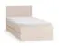 Lit une place avec coffre | 90 x 200 cm | Beige élégant | Sommier à lattes relevable inclus | Idéal chambre à coucher
