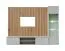 Meuble-paroi / Fonction push-to-open / Couleur : Gris Perla / Chêne Artisan / Éclairage LED inclus / Dimensions : 200 x 35 x 148 cm / 1 meuble bas TV / 1 vitrine