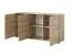 Commode 3 portes Zapopan 07 | 6 compartiments | Chêne Artisan | 88 x 150 x 40 cm | Style moderne