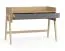 Bureau / Chants ABS / Couleur : Chêne / Graphite / Deux tiroirs spacieux / Dimensions : 121 x 60 x 86 cm / Fonction soft-close / Réglable en hauteur