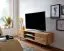 Meuble TV bas en chêne 45 x 160 x 40 cm | Design moderne | Rangements optimisés | Pieds en métal noir