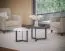 Table basse Granollers 01 blanc marbre | 50 x 50 x 37 cm | Design moderne et compact