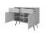 Ensemble salon 3 pièces Horsham | Blanc | Pieds noirs | Push-to-open | Rangement optimisé