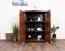Commode Mojokerto 19 | Noyer & Noir | 121 x 80 x 39 cm | Design moderne et chaleureux
