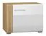 Commode d'extension pour meuble TV Tullahoma 07, Couleur : Chêne / Blanc brillant - Dimensions : 47 x 60 x 42 cm (h x l x p), avec 1 porte et 1 compartiment