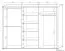 200 cm de large Armoire à portes coulissantes avec 3 portes | 6 casiers | 3 tringles à vêtements | Couleur: Chêne Sonoma  Abbildung