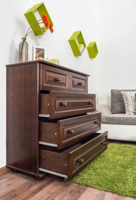 Sideboard avec 5 tiroir(s), Couleur: Noisette, Largeur: 100 cm - Armoire de cuisine, Buffet, Sideboard Abbildung