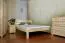 Lit double / lit d'appoint en bois de pin massif, naturel A3, sommier à lattes inclus - Dimensions 160 x 200 cm