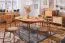 Table de salle à manger à ralonge Wellsford 55, en bois de hêtre massif huilé - Dimensions : 160-205 x 90 cm (l x p)