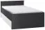 Lit enfant ou adolescent Marincho 82 avec 2e couchage | Noir/Blanc | 90 x 200 cm