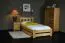 Lit simple / lit d'appoint en bois de pin massif, naturel A25, sommier à lattes inclus - Dimensions 90 x 200 cm 