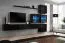 Mur TV design épuré Balestrand 290 | Noir | 200 x 310 x 40 cm | Grand espace de rangement