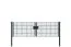 Portail à double battant en treillis métallique, largeur de passage: 264 cm, largeur totale avec poteaux: 276 cm, Finition: revêtement anthracite, Hauteur: 83 cm, Poids: 33,86 kg