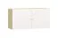 Armoire murale 2 portes Aenna 82 | Blanc & Chêne | 50,5 x 100,5 x 33,5 cm | Rangement moderne