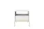 Table de chevet moderne Worthing 31, Couleur : Blanc / Or - dimensions : 56 x 54 x 39 cm (h x l x p)