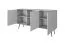 Commode 3 portes design blanc | Fonction push-to-open | Finition haut de gamme | Pieds or | Horsham 56