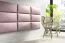 Panneaux rembourrés, lot de 10, Couleur : Rose, Revêtement : Velours, dimensions : 70 x 30 cm