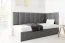 Panneaux rembourrés, lot de 10, Couleur : Anthracite, Revêtement : Velours, dimensions : 70 x 30 cm