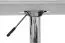Table haute design Apolo 135, Couleur : Blanc / Chrome, Simili cuir - dimensions : 63 x 63 cm (l x p)