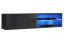 Meuble-paroi avec deux éléments bas TV Volleberg 57, couleur : gris / noir - dimensions : 150 x 250 x 40 cm (h x l x p), avec éclairage LED bleu