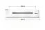 Meuble TV Silvado 2 / Blanc brillant / 200 x 40 x 45 cm / Grand compartiment à bascule à 2 étagères / Design sans poignées / Robuste et durable / Entièrement laqué
