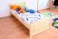 Lit simple / lit d'appoint en bois de pin massif, naturel 82, avec sommier à lattes - 90 x 200 cm (l x L)